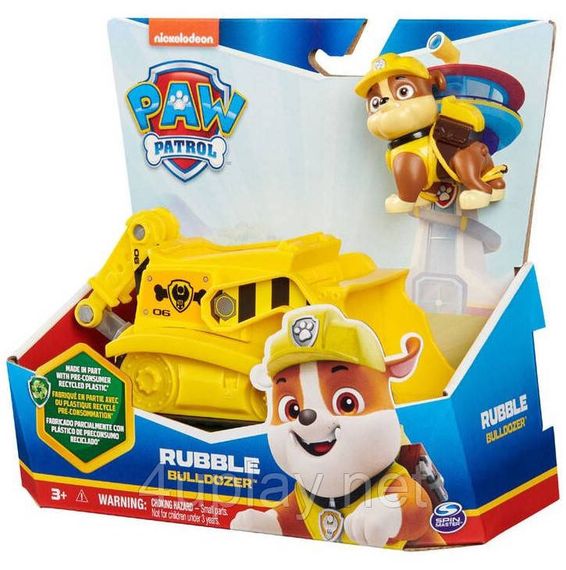 Щенячий патруль Спасательный бульдозер и фигурка Крепыш Paw Patrol Rubble’s Bulldozer