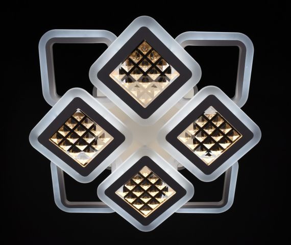 Люстра світлодіодна стельова LED світильник для квартири на стелю лед з пультом 26120 Білий 11х54х62 см. | Зображення 1