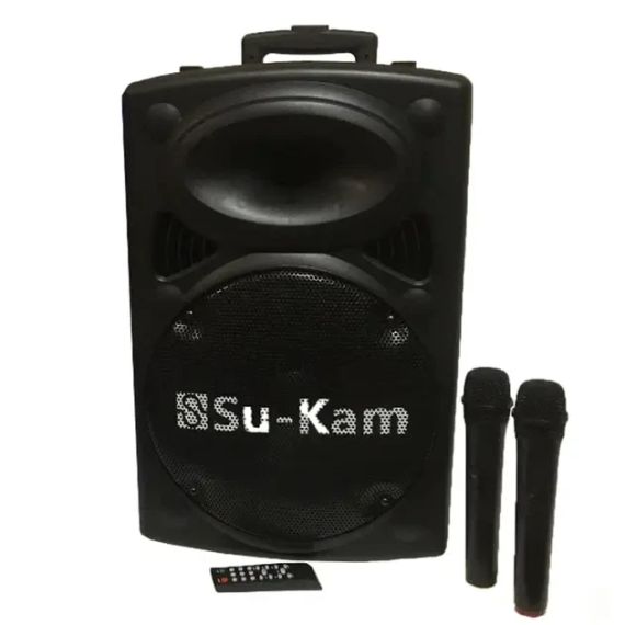 Портативна колонка Su-Kam BT 100D + 1 бездротовий мікрофон (12v/220v)