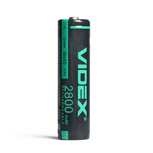 Акумулятор 18650 Li-lon 3,7V 2800mAh захист (бл-1шт) Videx | Зображення 2