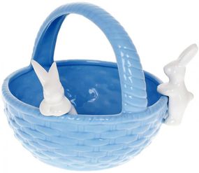 Вазон декоративный Banny in a basket Blue 22х19х17см