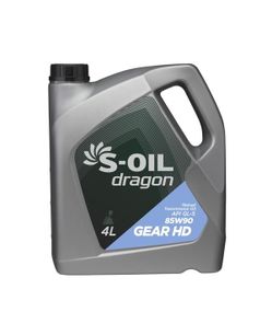 Трансмісійна олива S-OIL DRAGON GEAR HD 85W90 4л трансмісійне