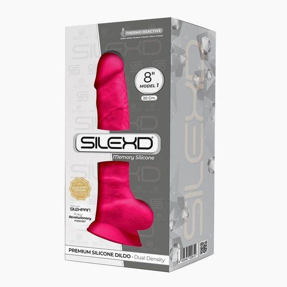 Фалоімітатор SilexD Vetus Pink (MODEL 1 size 8in), двошаровий, силікон + Silexpan, діаметр 4,2см Sex Aura | Зображення 3