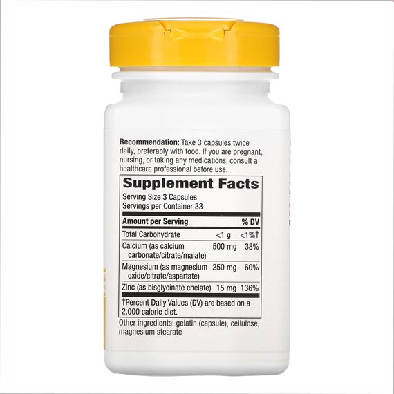 Calcium-Magnesium-Zinc - 100 caps | Зображення 1