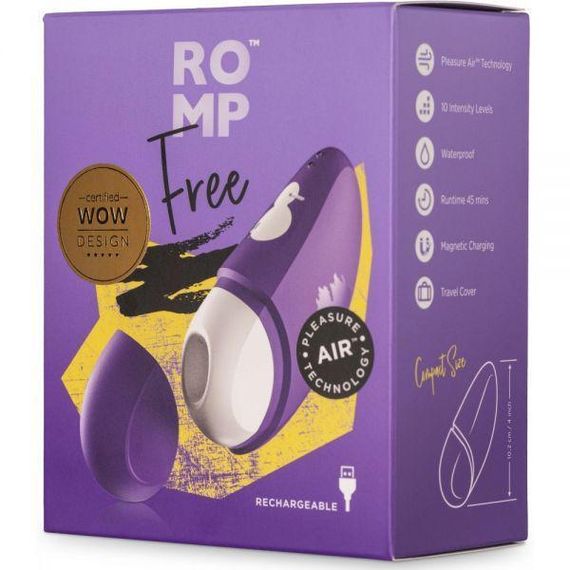 Вакуумный клиторальный стимулятор Romp Free Violet Sex Aura | Зображення 2