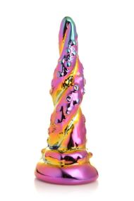 Фентезійний скляний фалоімітатор Creature Cocks Enchanting Rainbow Glass Dildo, 16 см sexstyle