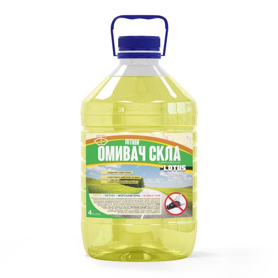 Омивач скла Літній "Лимон" Lotus 4 л