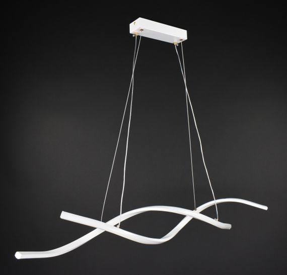 Люстра світлодіодна підвісна LED світильник для квартири на стелю лед 27453 Білий 25-100х14х120 см. | Зображення 1