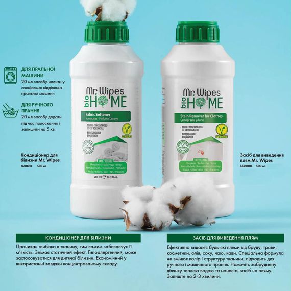 Кондиціонер для білизни Farmasi Mr. Wipes 500 мл | Зображення 4