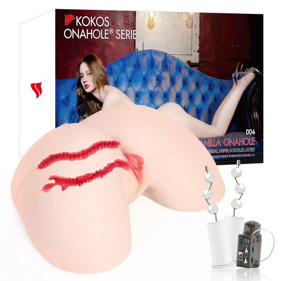 Мастурбатор Kokos 004 Vailla ONAHOLE Real Hips 2WayPlus з вібрацією та масажем Sex Aura