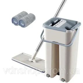 Швабра с ведром и самоотжимом , Spin Mop Scratch Cleaning 360, швабра лентяйка 6 л