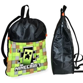 Рюкзак-мешок для обуви,спортивной формы Майнкрафт "Minecraft" детская сумка для сменки с расширителем (01260)