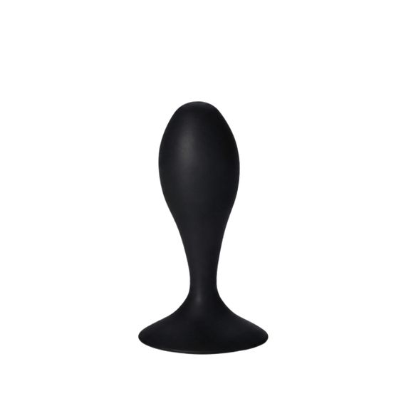 Анальна пробка силіконова ALUME чорна на присосці, S, 8.5 см Sex Aura
