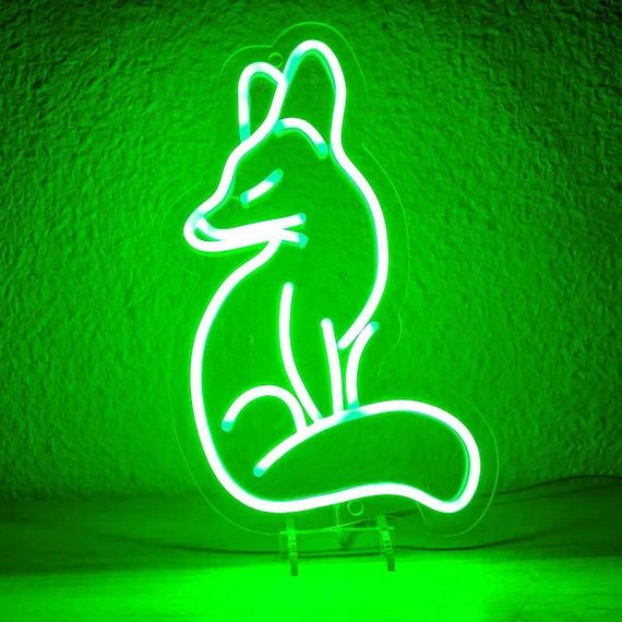 Неоновий світильник Лис 190х320мм acr-n000118 | Зображення 1