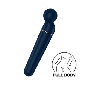 Вібромасажер Satisfyer Planet Wand-er Blue/Rosegold, дуже потужний, бездротовий Sex Aura