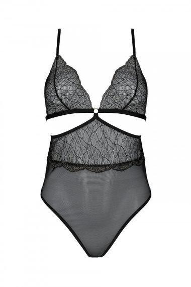 Боді Passion AMBERLY BODY black, XXL/XXXL, відкрита спина, низ стрінги | Зображення 2