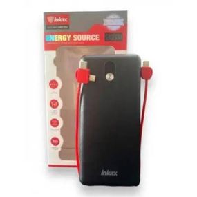 Power bank на один выход + 3 шнура 20000 mAh INKAX PV-53 Черный с красным