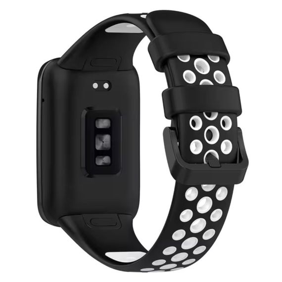 Силиконовый ремешок Primo Perfor Classic для фитнес браслета Xiaomi Smart Band 7 Pro - Black-White
