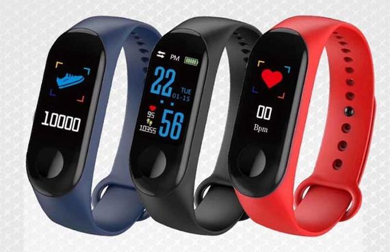 Фитнес-часы М3, смарт браслет smart watch, аналог mi band 3, треккер, сенсорные фитнес часы | Зображення 1