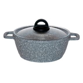 Каструля алюмінієва Біол Граніт Грей K206PC, 2 л, 20 см, з кришкою і антипригарним покриттям