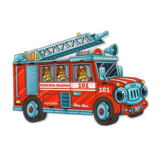 Деревянный пазл-сортер "Мишки-пожарные" Ubumblebees (ПСФ005) PSF005, 18 деталей | Зображення 2