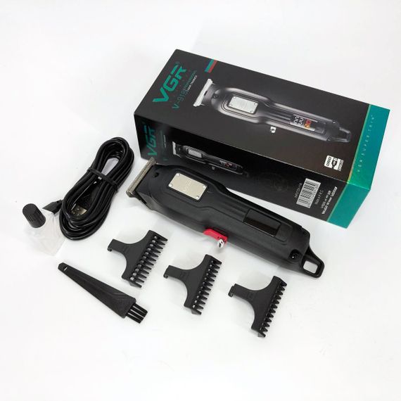 Многофункциональная аккумуляторная машинка для стрижки VGR V-918, Водонепроницаемый триммер для стрижки GU-58 | Зображення 2