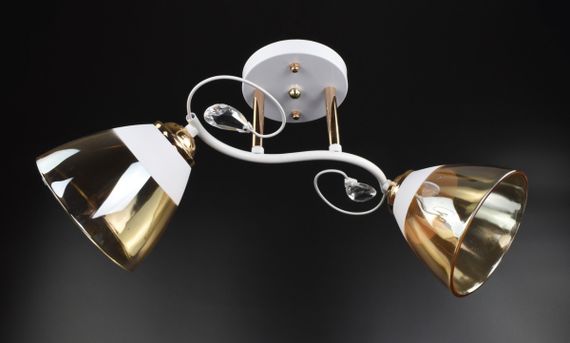 Люстра стельова на 2 лампочки 26073 Білий 24х20х48 см. | Зображення 1