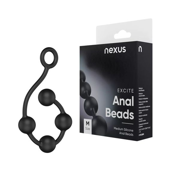 Анальные шарики Nexus Excite Medium Anal Beads, силикон, макс. диаметр 2,5см | Зображення 6