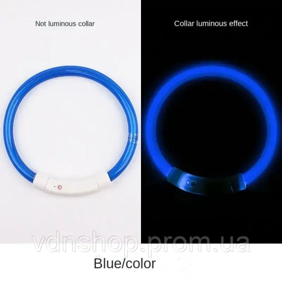 Нашийник світлодіодний для собак Нашийник для тварин, що світиться 50см | Зображення 3