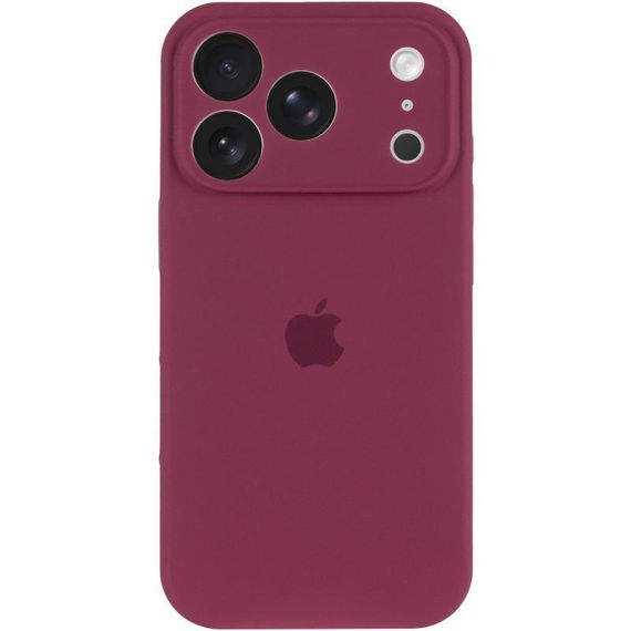 Чохол Silicone Case Full Camera Protective (AA) для Apple iPhone 17 Pro Max (6.9") Бордовий / Plum | Зображення 1