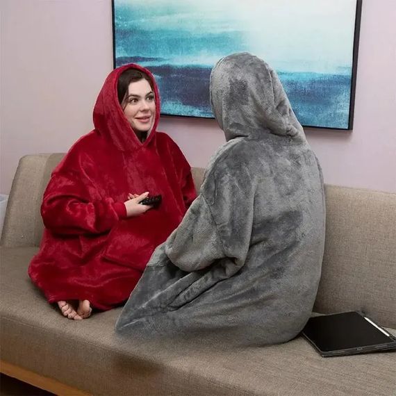 Толстовка з капюшоном Huggle Hoodie Затишний плед-халат оверсайз XPRO 200x140 см (123457660_293) | Зображення 2