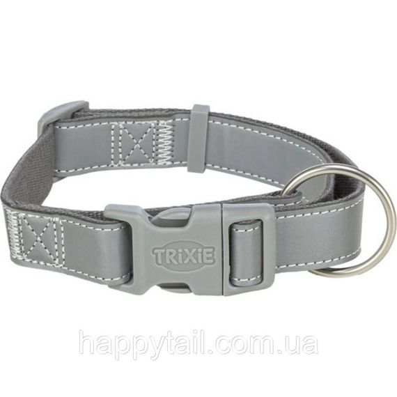 Светоотражающий ошейник для собак Trixie Premium Reflect регулируемый M-L 36-55 см Графитовый | Зображення 2