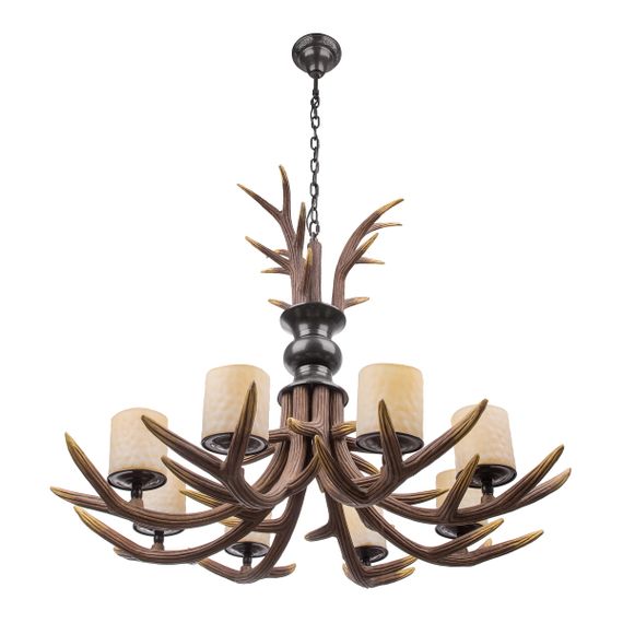 Люстра Рога подвесная деревянная E14 40W BR (BKL-099S/8)