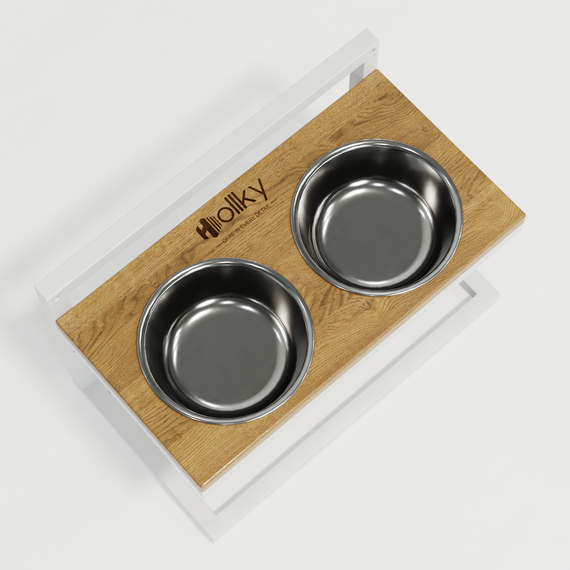 Миски на регульованій підставці для середніх собак Hollky Flex M (2 × 0.85 л) FM-422530-WHNT | Зображення 6