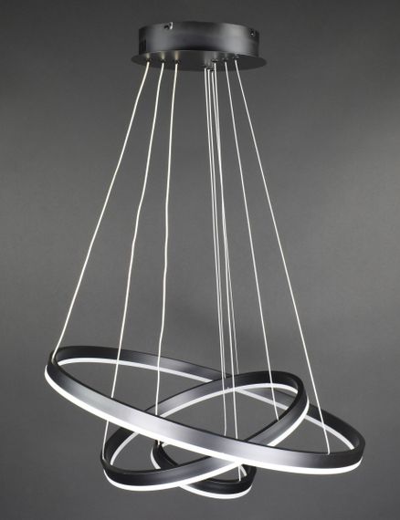 Люстра світлодіодна підвісна LED світильник для квартири на стелю лед 27777 Чорний 25-180х60х60 см. | Зображення 1