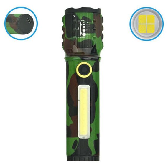 Ліхтарик ручний SG-342 акумуляторний C71M-P50+COB | Зображення 2