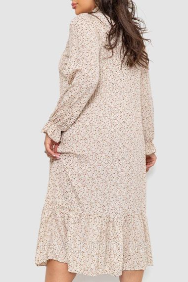 Сукня шифонова з принтом колір бежево-коричневий розмір L-XL FA_007804 | Зображення 3