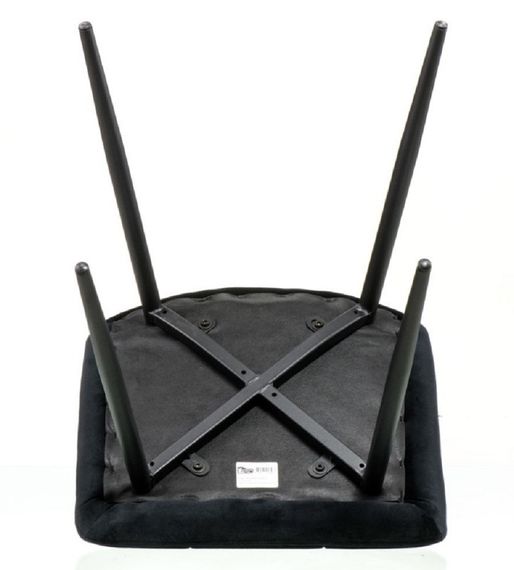 М'який обідній стілець Damask black (чорний) на чорних металевих ніжках | Зображення 2