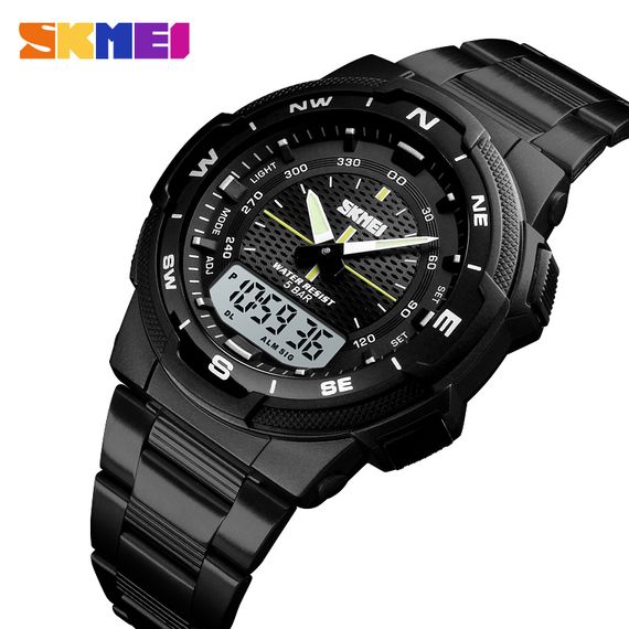 Чоловічий годинник Skmei 1370BKWT Black-White | Зображення 2
