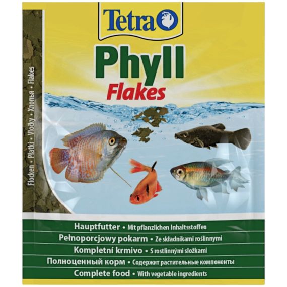 Корм для риб Tetra Phyll пластівці рослинні 12 г (4004218134430) | Зображення 1