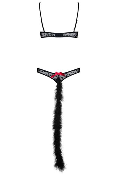 Костюм кошечки Obsessive Gepardina Черный L/XL | Зображення 3