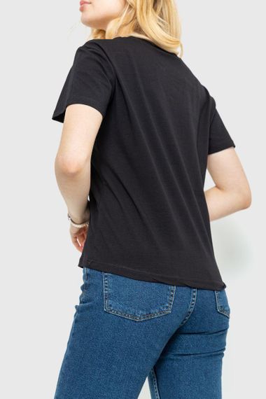 Футболка женская с принтом  цвет черный 221R3006 | Зображення 3