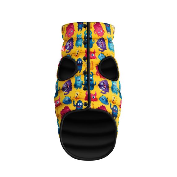 Курточка для собак WAUDOG Clothes малюнок "Мохнаті монстри", XS22, В 33-36 см, С 19-22 см