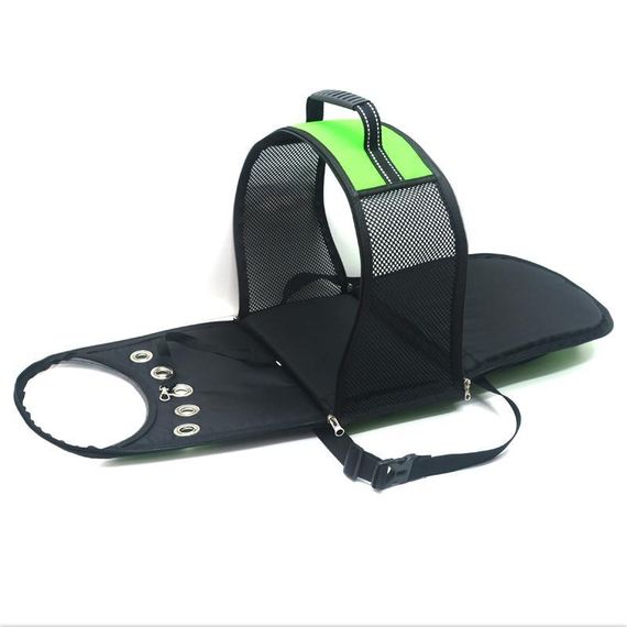 Рюкзак для переноски котів і собак Zoo-hunt Лоренс салатовий №1 21х32х35 см | Зображення 4