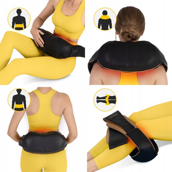 Накидка-масажер 4FIZJO Shiatsu Pro+ для шиї та спини Black/Gold (P-5907739312358) | Зображення 2