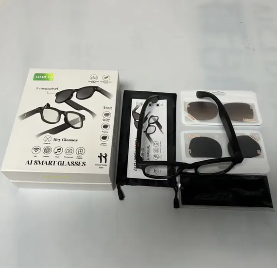 Умные фотохромные очки с камерой 8MP, видеозаписью и встроенным чатом GPT AI Smart Glasses AIMB-G1 | Зображення 6