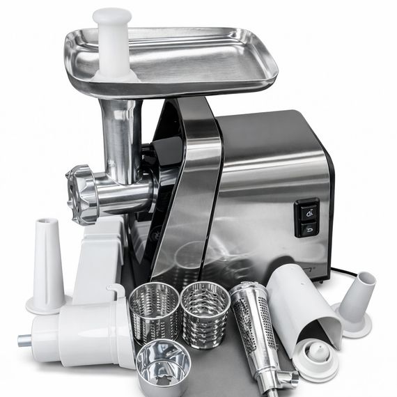М'ясорубка електрична Rainberg RB-2271 3800 Вт з насадкою для томатів та шатківницею ZV-37