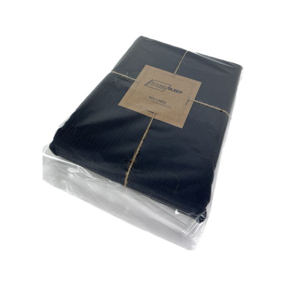 Простирадло на гумці SoundSleep Muslin Graphite муслін 180х200 см графіт (94162523) | Зображення 3