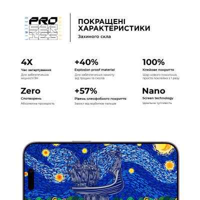 Стекло защитное Armorstandart Pro 3D LE Apple iPhone 14 Pro Black 3 шт (ARM77601) | Зображення 3