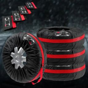 Комплект чехлов для колес 4 шт, AND100 / Чехлы для хранения шин / Набор чехлов на запаску S